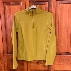 Land’s End Thermacheck Quartered Zip Pullover Fleece Willow Casual, Autumn